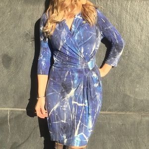 Karen Kane Faux Wrap Jersey Midi Dress